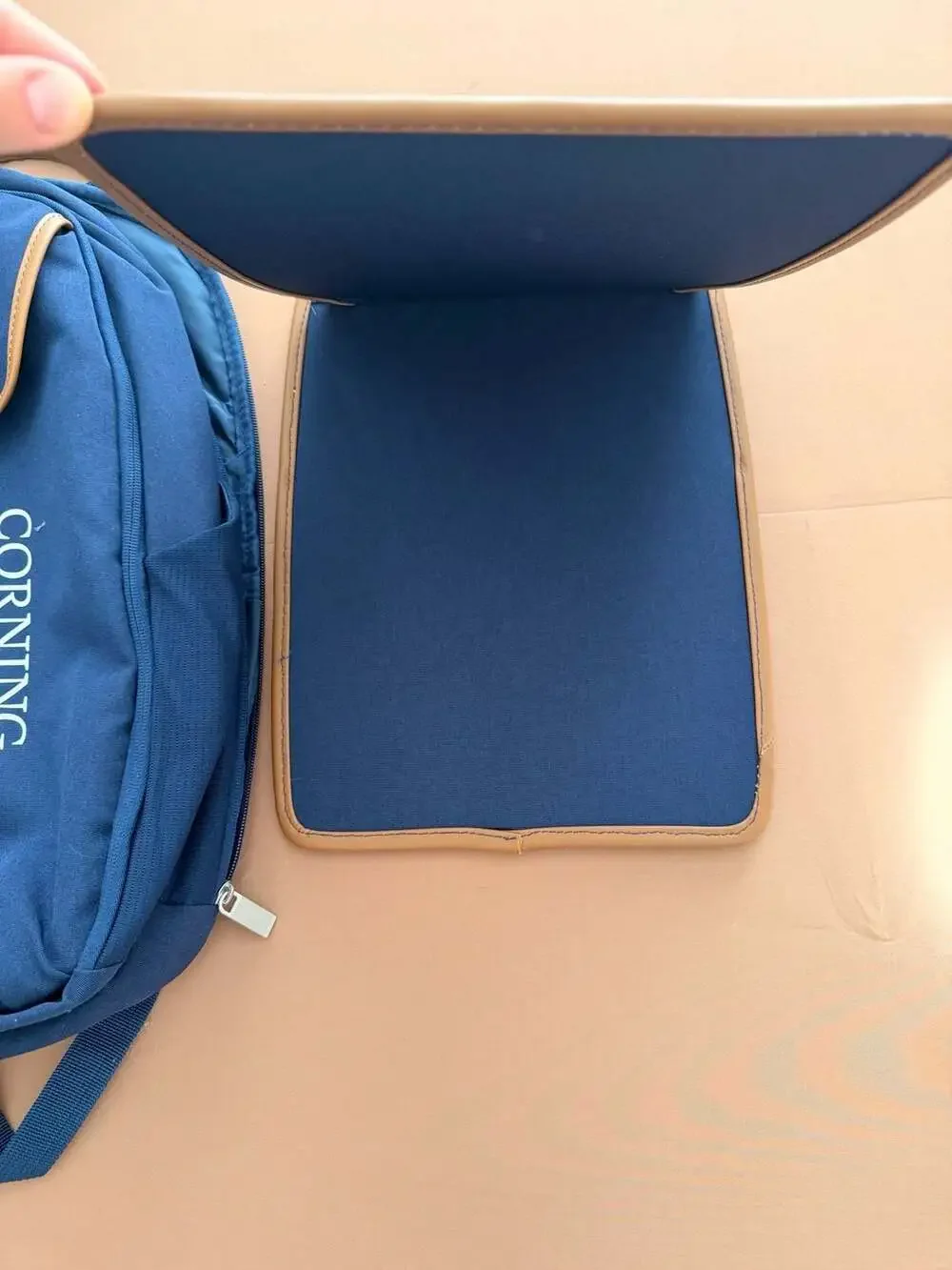Corning Branded Promotional Laptop Backpack in Blue